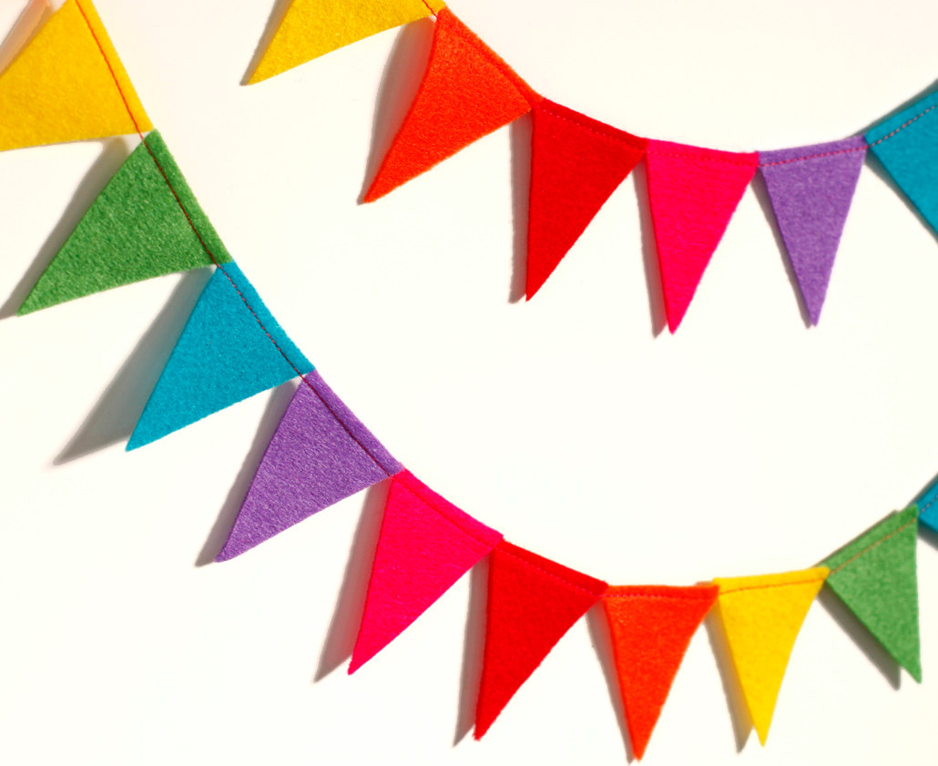 rainbow bunting clipart free - photo #33