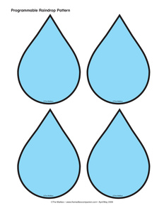 Best Photos of Raindrops With Face Template Printable - Free ...