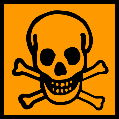 Toxic liquid warning sign vector image | Public domain vectors