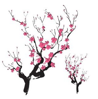 Japanese cherry blossom clip art