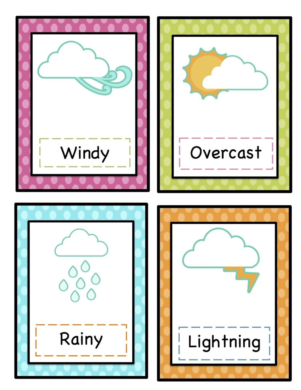 Weather Symbols For Kids Clipart - Free to use Clip Art Resource