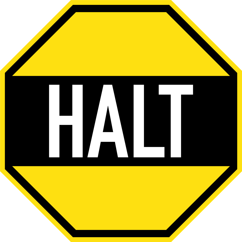 File:Early Australian road sign - Halt.svg