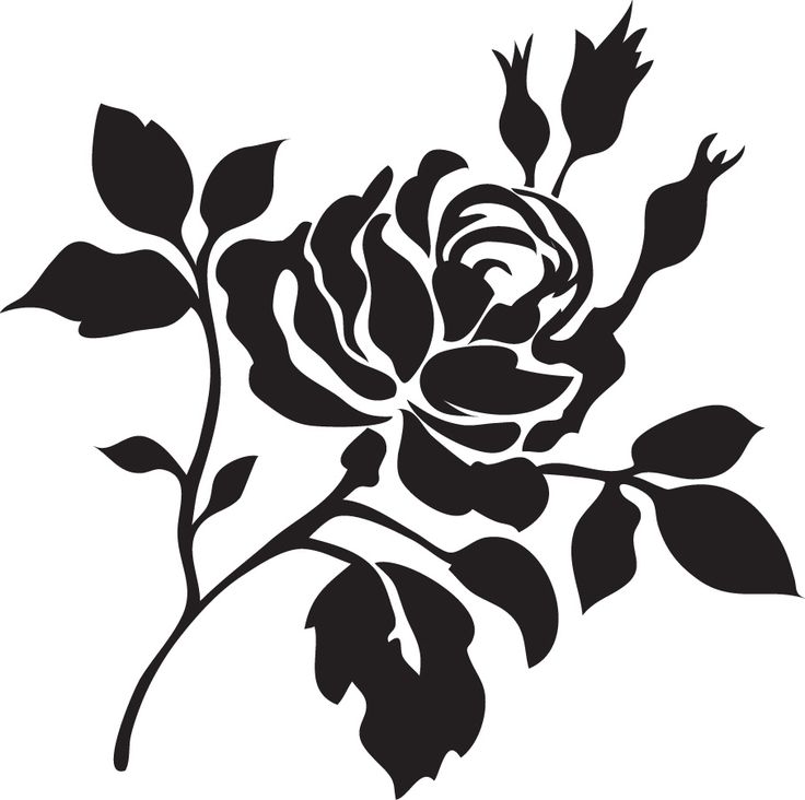 Rose Stencil | Stencils, Stencils ...