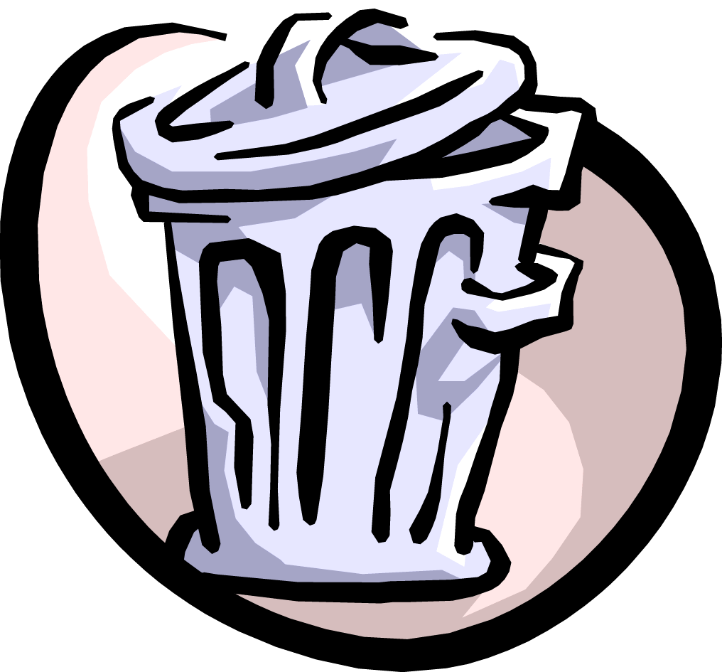 Empty garbage clipart