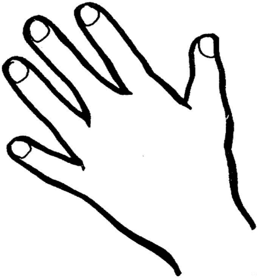 Coloring Page Of A Handprint | Coloring Pages