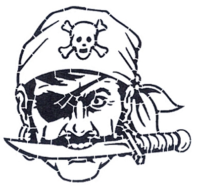 Pirates/Buccaneers Mascot Stencil | Alpine Products, Inc.