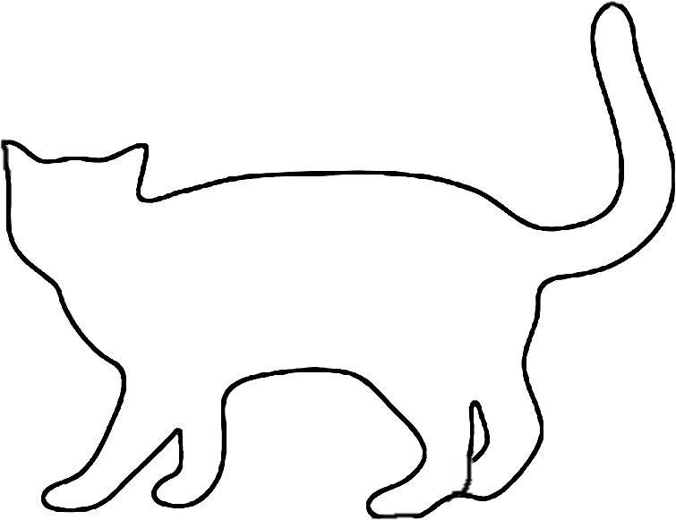 free clipart cat outline - photo #26