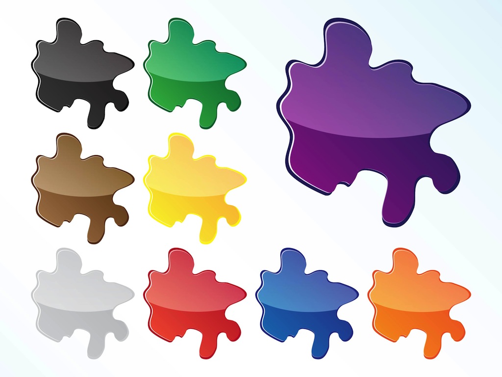 Colorful Splash Icons Vector Art & Graphics | freevector.com