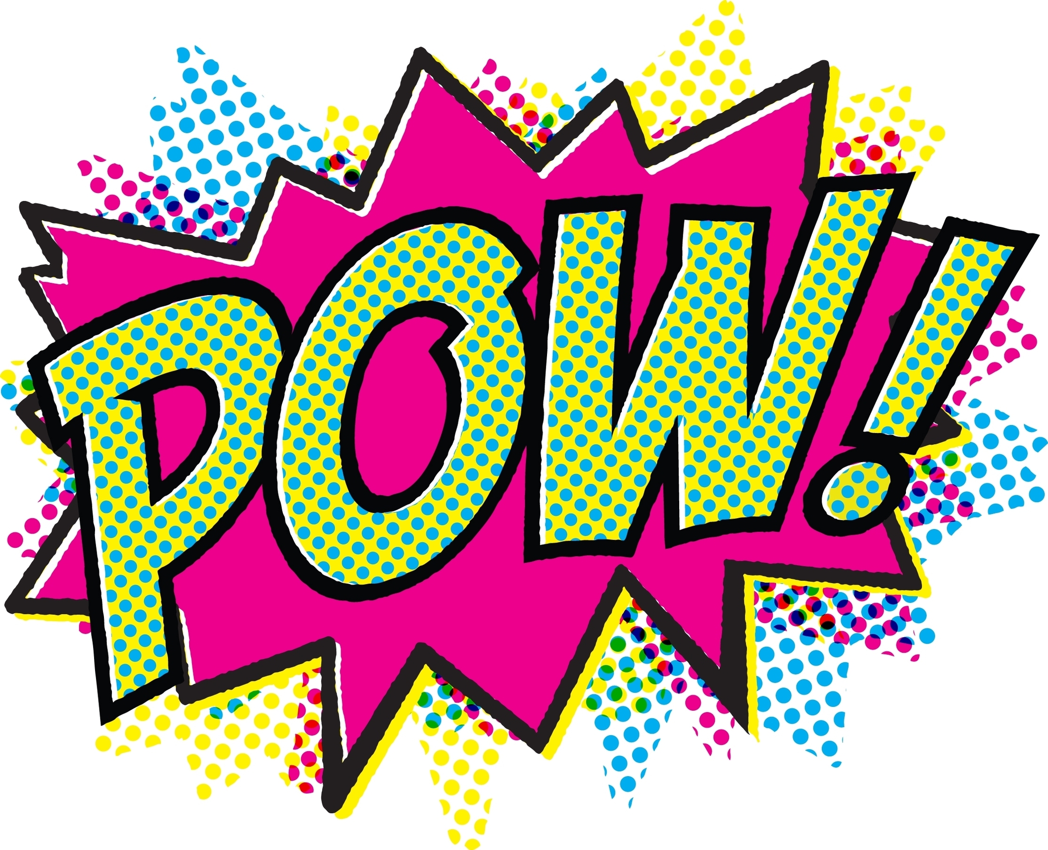 Pow Retro Comic Book Lets Get This Party Started T Shirt Design ...