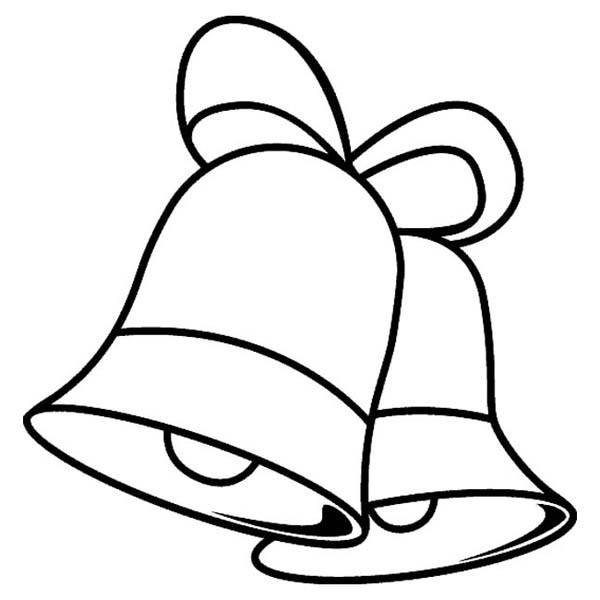 Christmas Bell Outline - ClipArt Best