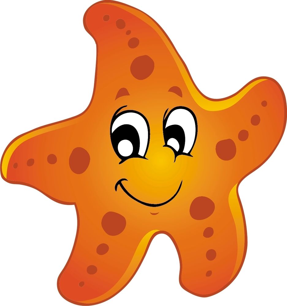 Starfish Sea Animal Cartoon Fun Sticker Decal Graphic Vinyl Label ...