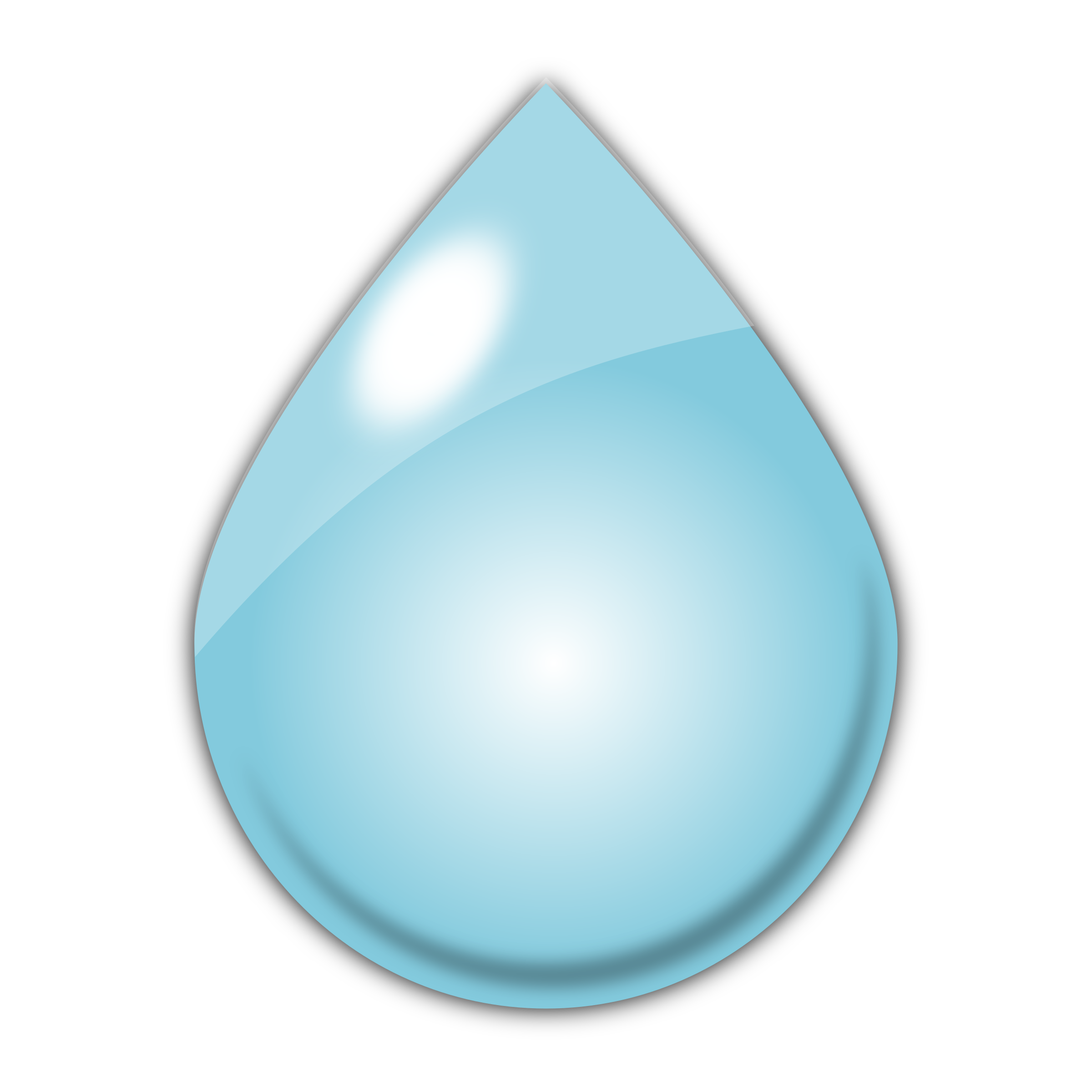 Outline of raindrop clipart image #40035