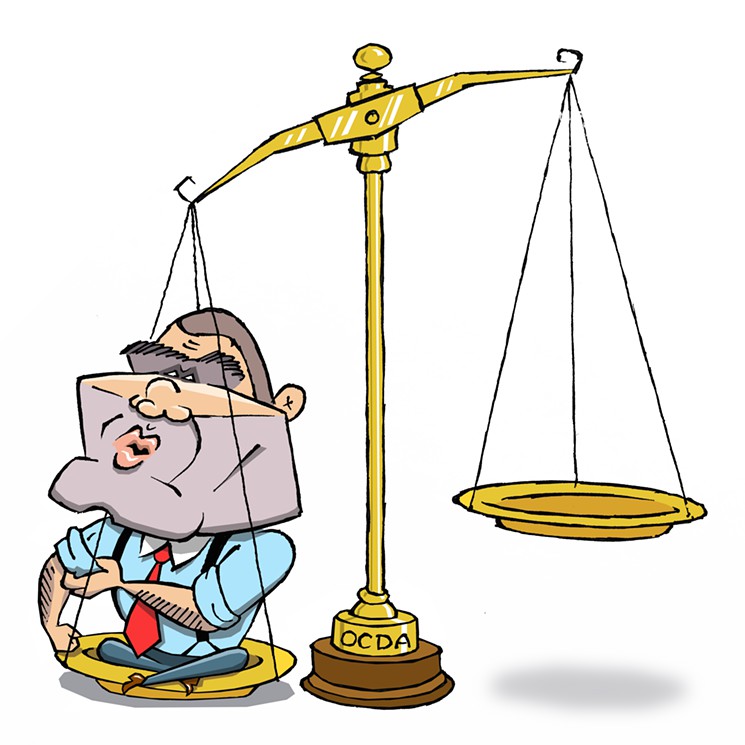 OCDA Justice Tips the Scales [OC Weekly Editorial Cartoon] | OC Weekly
