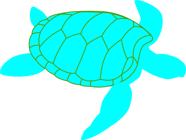 Free blue sea turtle clipart