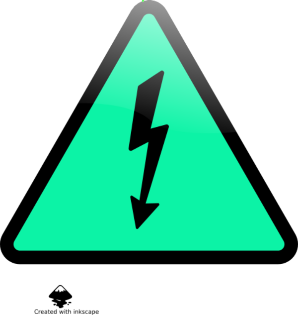 caution high voltage - vector Clip Art