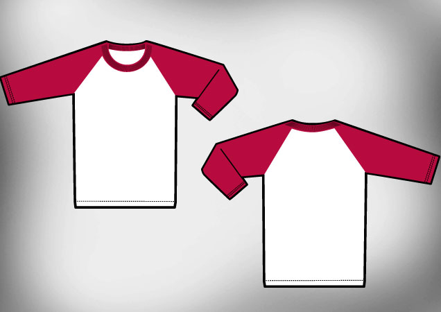 Raglan t-shirt template vector | Free Blank Mock-up | Psd ...