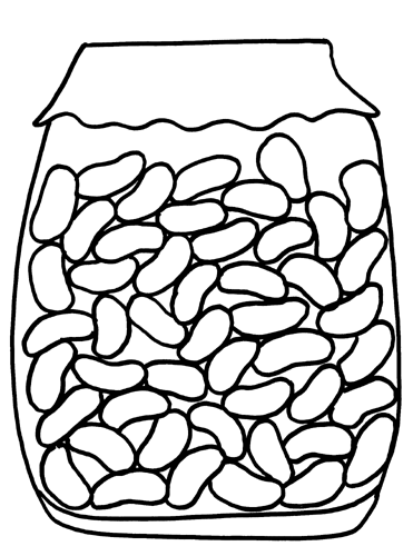 Jelly Bean Jar Coloring Sheet - Google Twit