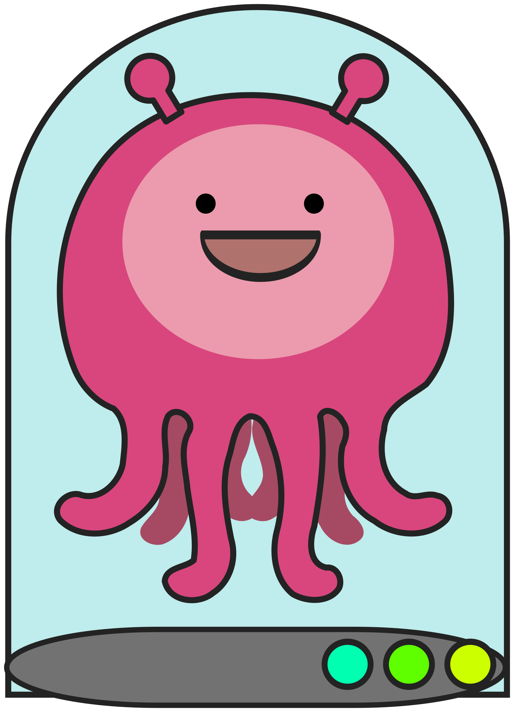 Clipart - Cute cartoon alien