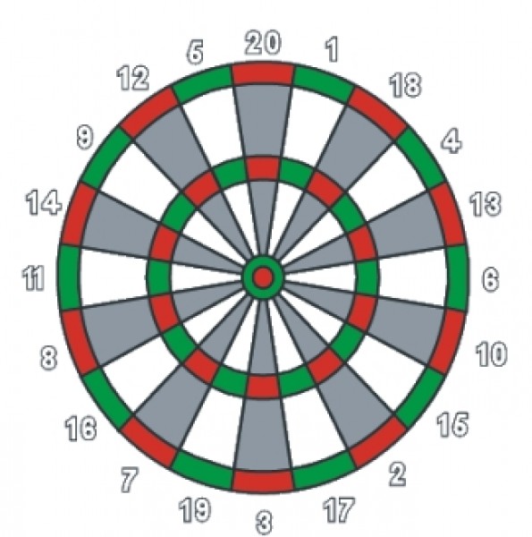 Dart Board Game Clipart