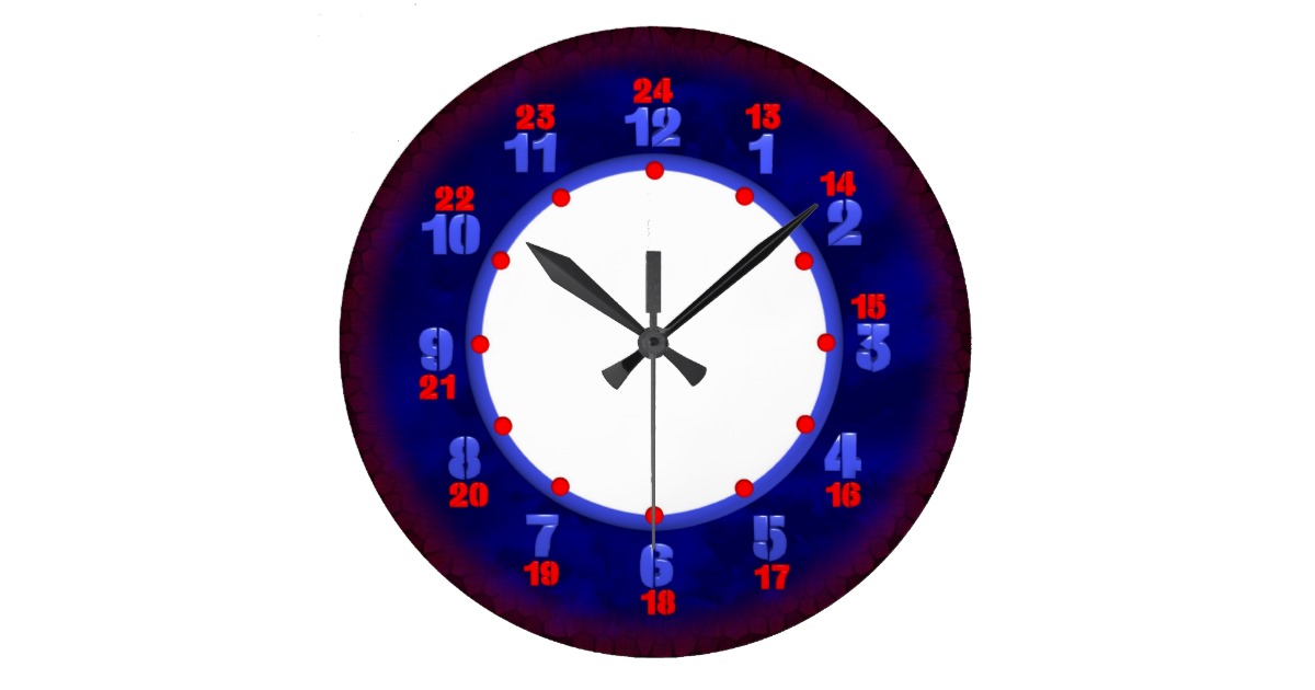 24 hour military time clock template | Zazzle