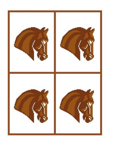 Horse Head Pattern Clipart - Free to use Clip Art Resource