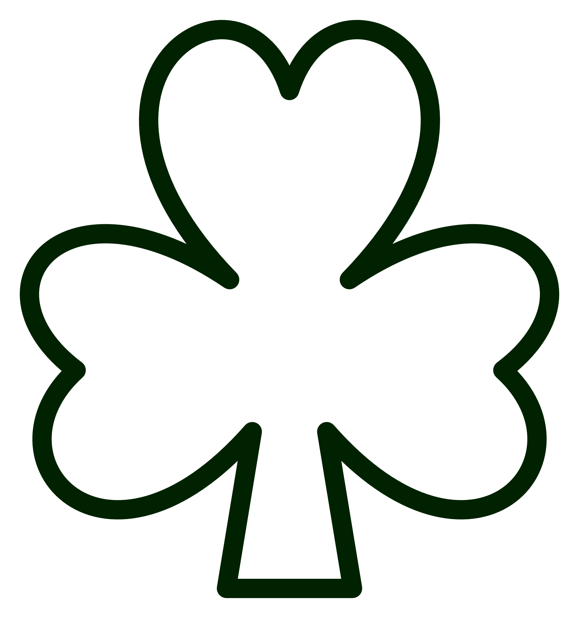 traceable-four-leaf-clover-clipart-best