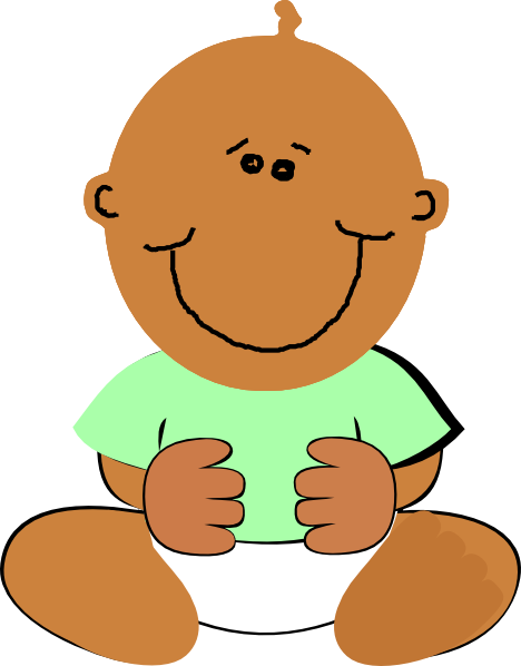Image of African American Baby Clipart #2569, Black Baby Boy ...