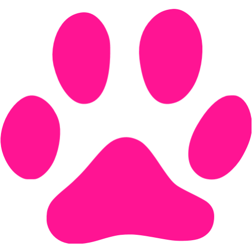 Deep pink footprints cat icon - Free deep pink footprint icons