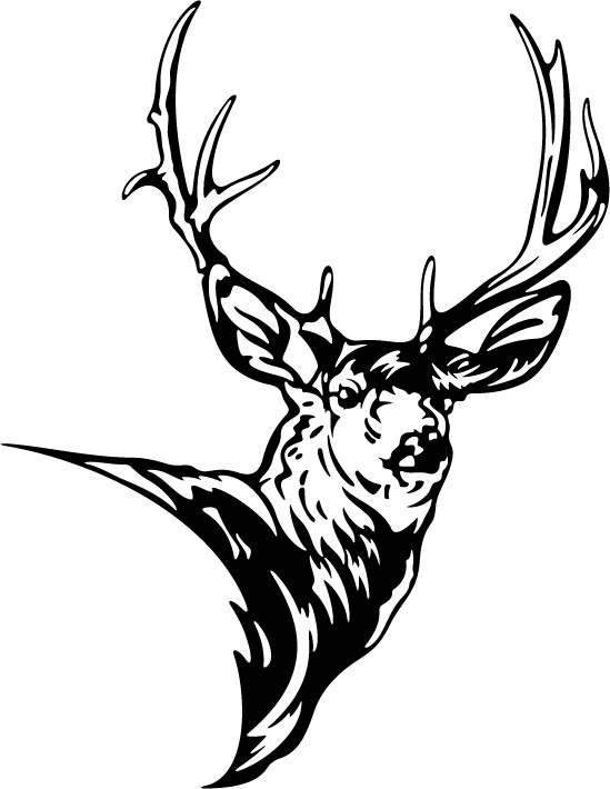 Tribal Deer Head | Free Download Clip Art | Free Clip Art | on ...