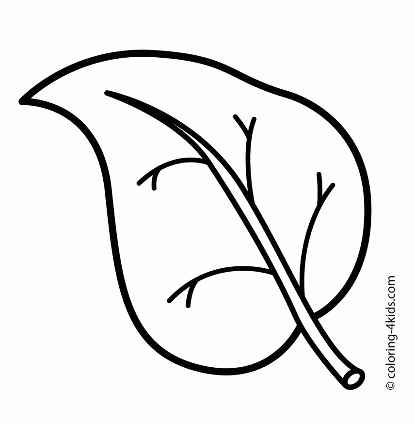 Large Leaf Template - AZ Coloring Pages