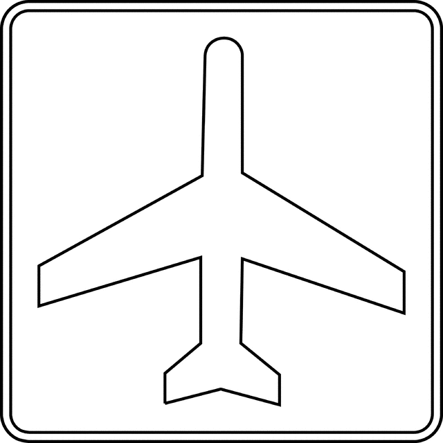 Airplane Outline Clipart