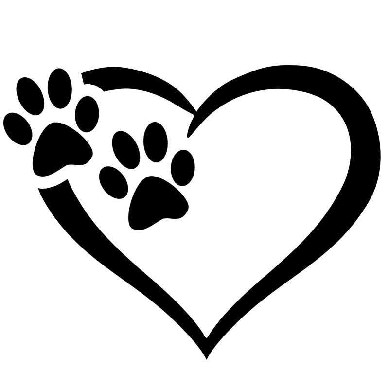Heart & Paw Vinyl Decal – Top Pet Gifts