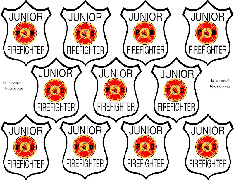 Firefighter badge clipart coloring