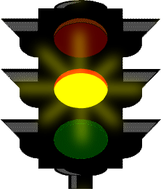 Clipart traffic light yellow