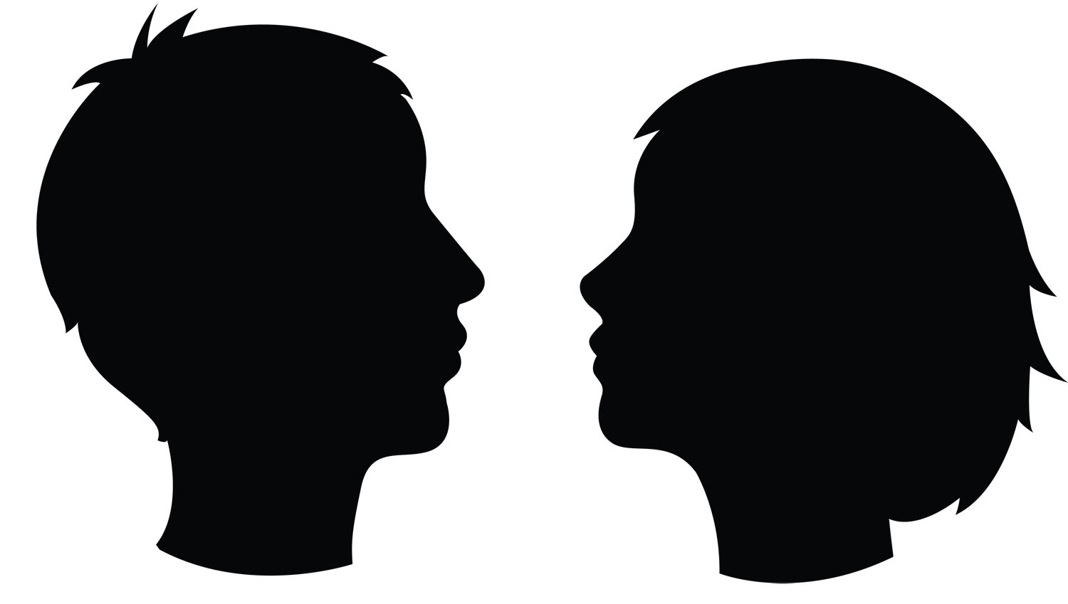 Silhouette of head clipart