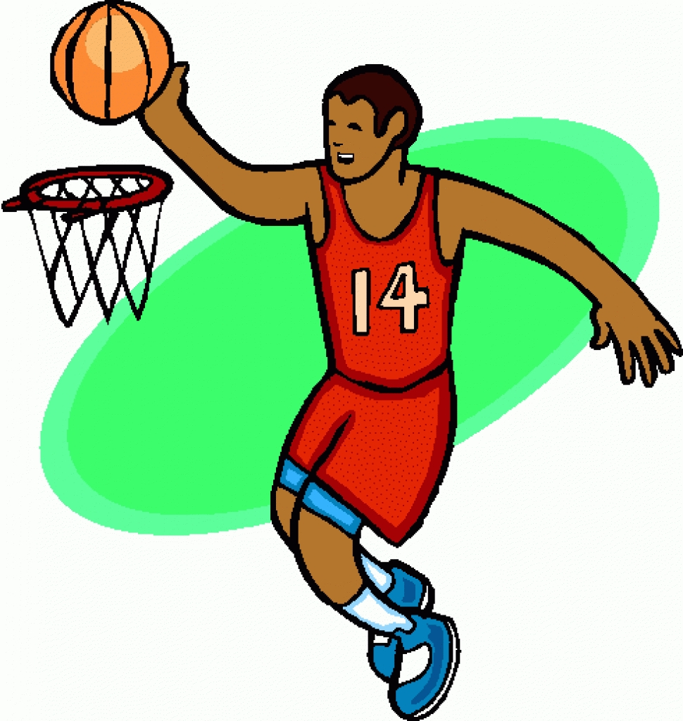 Tied game basketball clipart