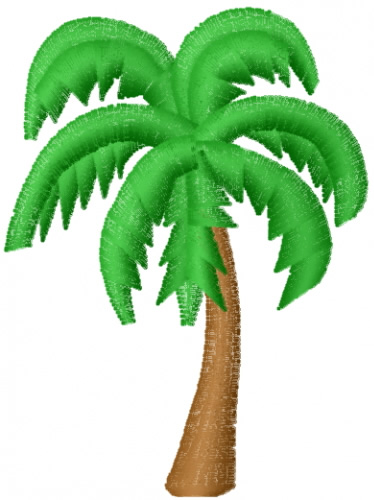 Mead Artworks Embroidery Design: Palm Tree 2.00 inches H x 1.48 ...
