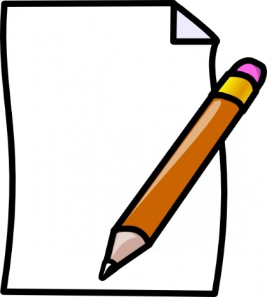 Pencil And Paper Clipart - Free Clipart Images