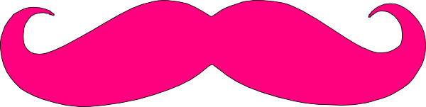 Pink Mustache Clipart