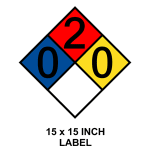 GSA: Vinyl Label 15X15 In. - NFPA Diamond - 0200 sign ...