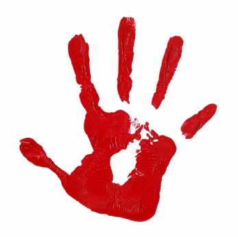 Red Paint Handprint