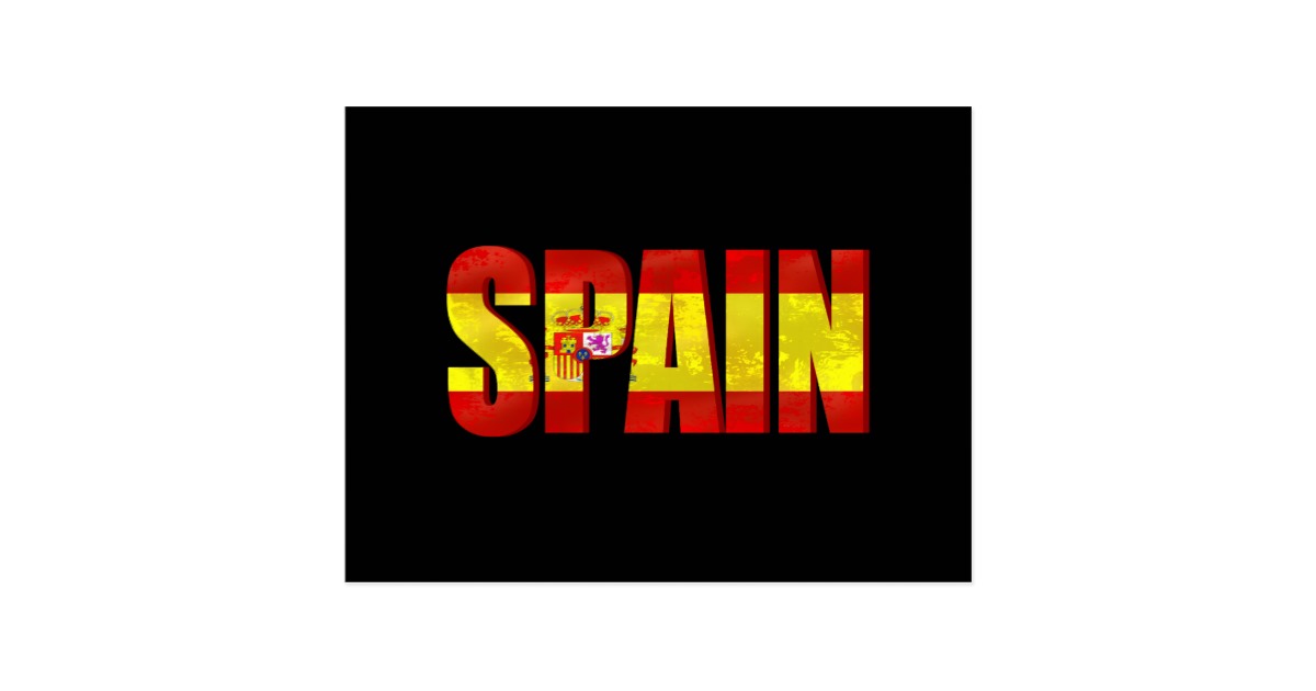 Spain flag logo emblem for proud Spaniards Postcard | Zazzle