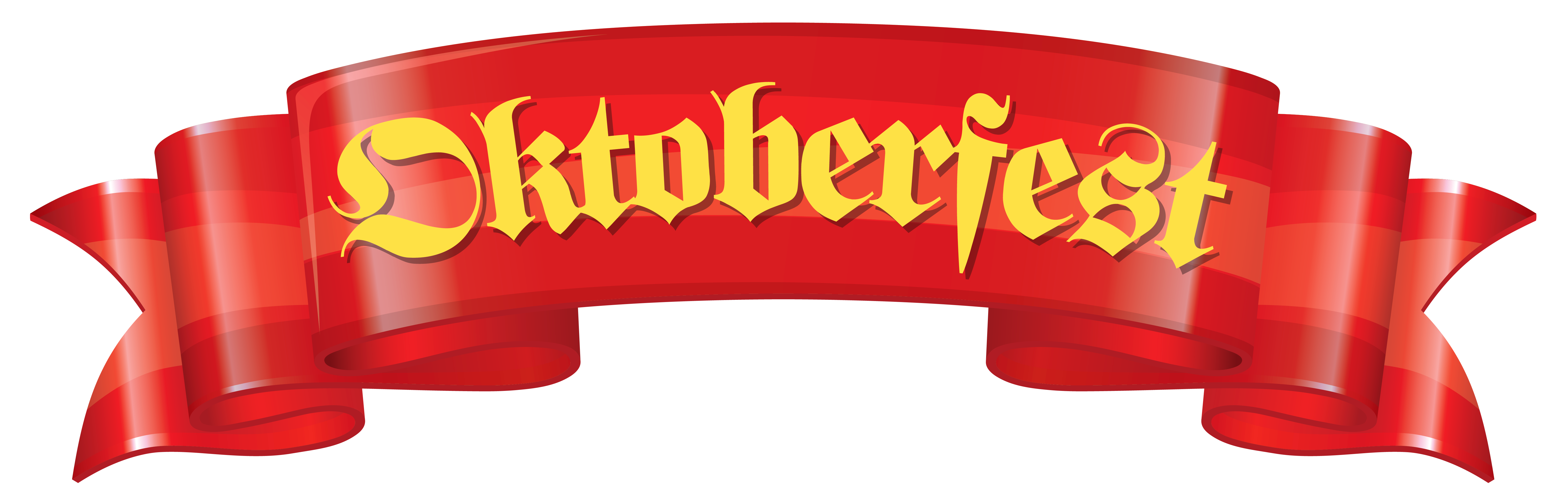 Oktoberfest Red Banner PNG Clipart Image