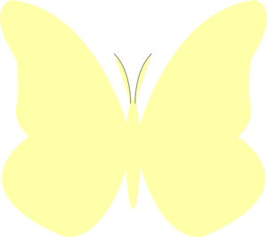 Bright Butterfly Yellow Clip Art - vector clip art ...