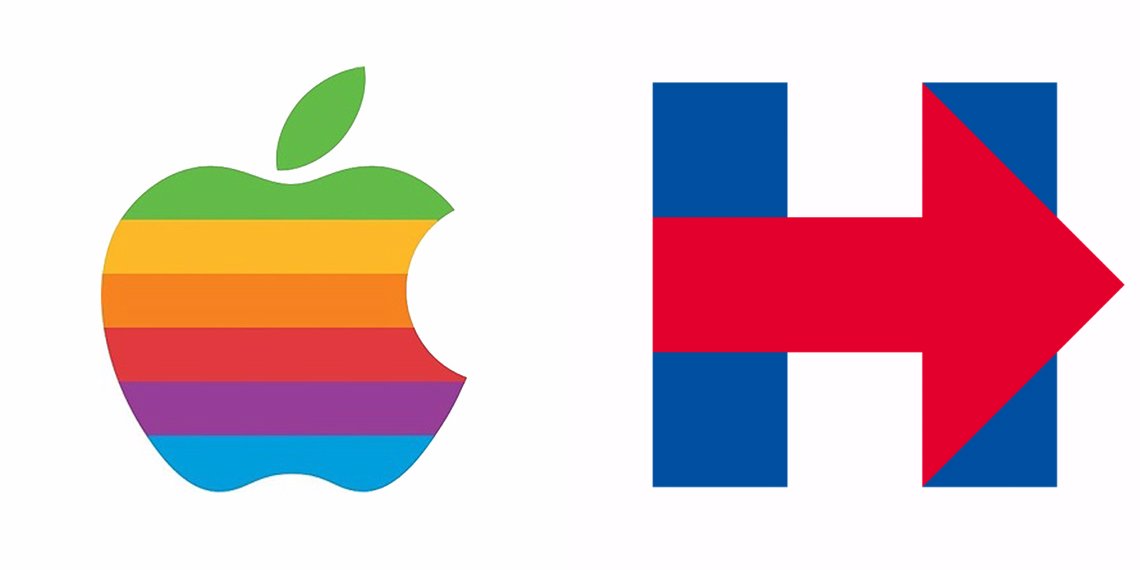 Hillary Clinton's campaign drew inspiration from the Apple logo ...