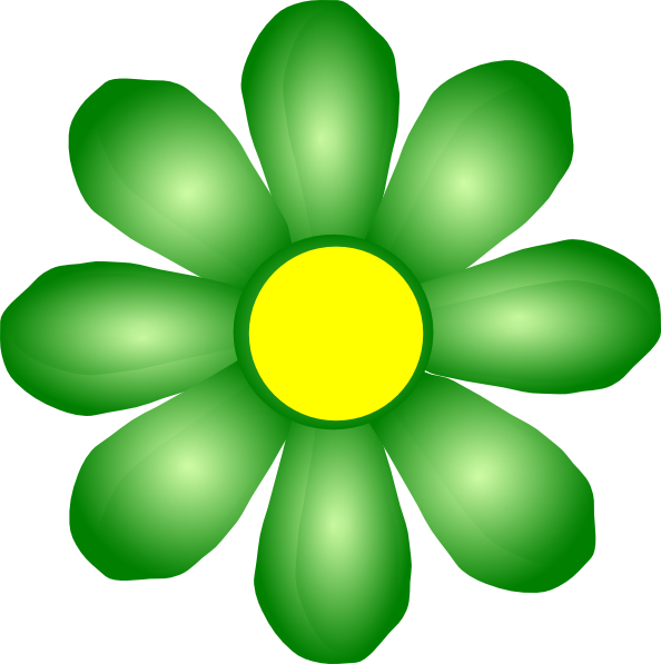 Green Flower Clipart