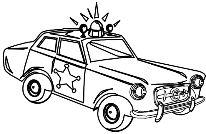 Police Car Coloring Pages For Kids - ClipArt Best