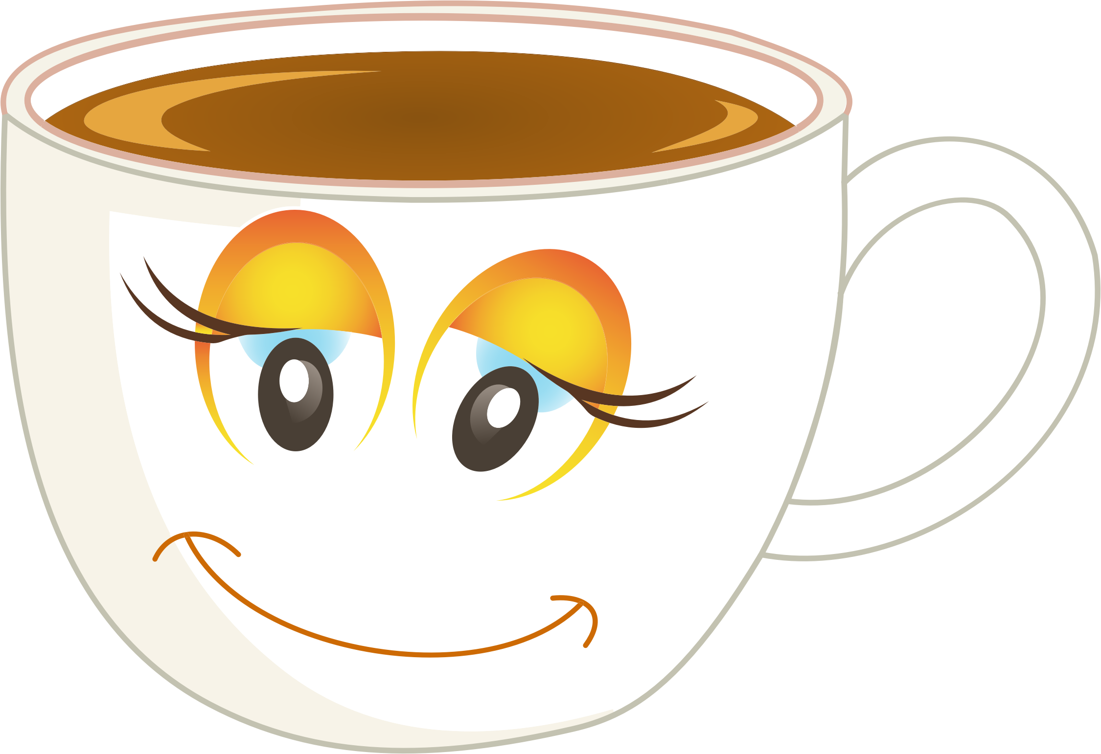 Woman with tea cup clipart
