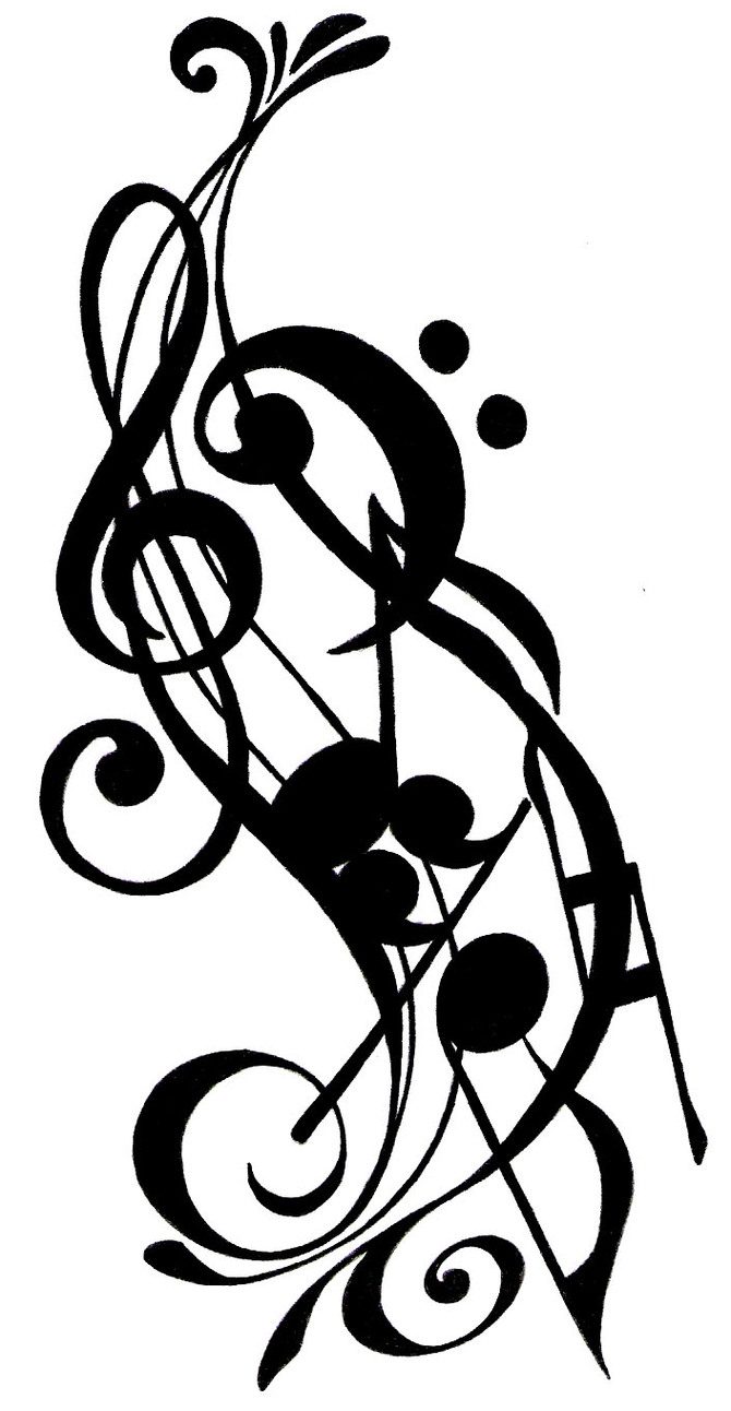 Free Music Tattoo Designs Clipart - Free to use Clip Art Resource
