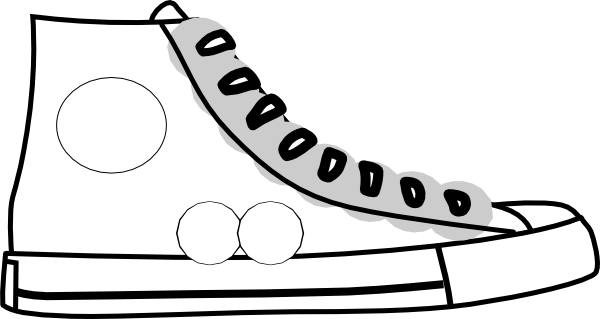 Sneaker free coloring pages of tennis shoes clip art image #21186